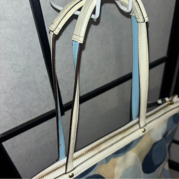 Coach Scarf Print tote purse vintage - Picture 7 of 14